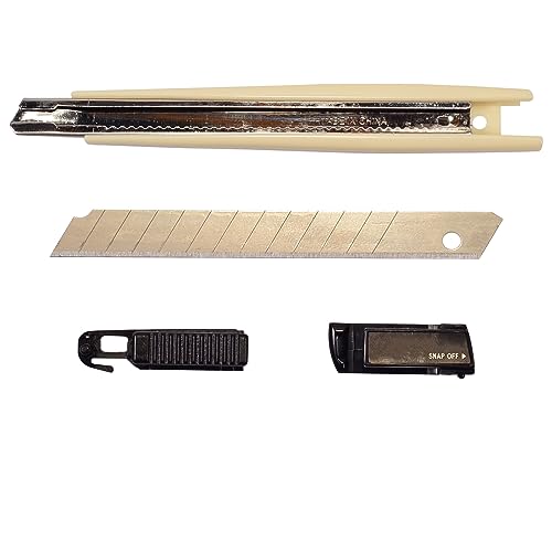 2pcs Utility Knife 9mm 60 Degree Foil Blade Cutter Snap Off Retractable Wrap Gift Box Paper Wallpaper Craft Abs Anti-slip Handle Auto Lock Cutter