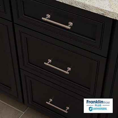 Franklin Brass Francisco (5-Pack) Cabinet Handles 4" Hole Center Pulls | Satin Nickel Hardware Kitchen Door, Drawers, Dressers, Furniture P29617Z-SNA-B - color: Satin Nickel Antimicrobial, size: 4" (102mm)