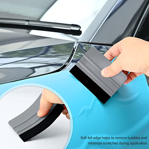 Gomake Vinyl Wrap Tool Kit Car Window Tint Installation Tools Wrapping Kit - color: Grey