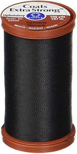 Coats & Clark Inc, Coats & Clark Extra Strong Upholstery Thread, 150 Yds, S964, Black Bundle with Dritz Assorted Heavy Duty Hand Needles 7 Ct