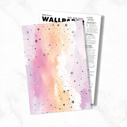 Main Street Peel and Stick Wallpaper Sheets, Cloud, 12-Pack - style: Cloud SCF Design