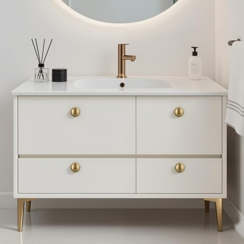 Lardmon 10 Pack Champagne Bronze Round Cabinet Knobs 1.2 Inch(30.5mm) Dia. Mushroom Drawer Knobs Modern Single Hole Cabinet Pulls Solid Kitchen Knobs Cabinet Handles Kitchen Hardware for Dresser - color: Champagne Bronze, size: 1.2 Inch Diameter, style: 1