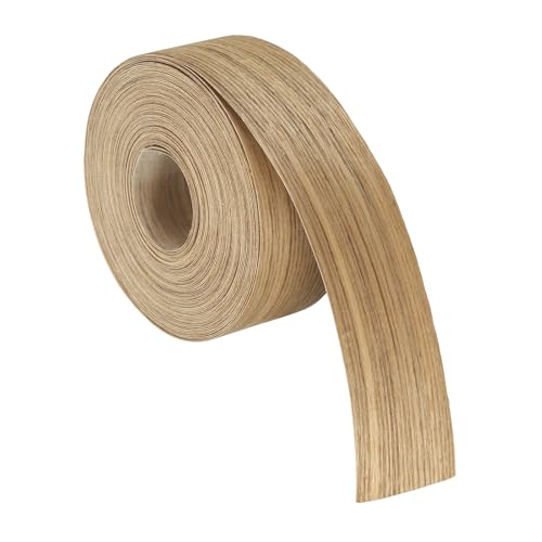 uxcell 2 Inch x 49ft Wood Veneer Edge Banding, Pre-Glued Flexible Ash Edging Strips, Iron on with Hot Melt Adhesive Wood Tape for Cabinet Repair and Furniture Restoration - size: 2 Inch x 49ft