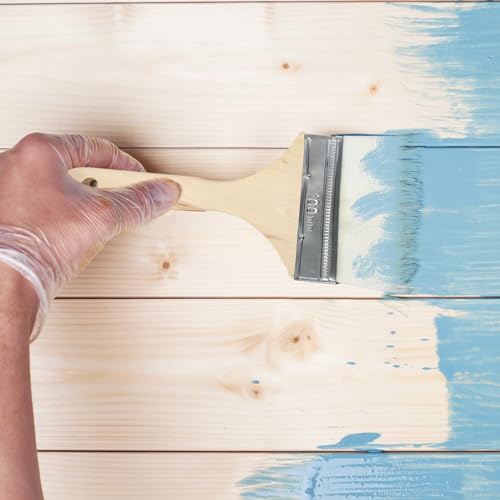 4 Inch Wide Wool Paint Brushes, Set of 2 for DIY and Furniture - size: 4 Inch