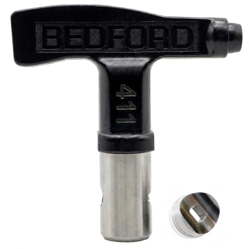 Bedford Precision 33-7411 Reversible Airless Spray Tip, .011" Orifice, 8"-10" Fan Pattern, Paint Sprayer Tip for Coating Applications, Compatible Replacement for Graco RAC 5 and Titan - size: .011", style: 8"-10" Fan