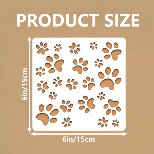 16 Pcs Geometric Abstract Stencils for Painting Reusable Plastic 6×6 Inch Floral Pattern Stencils Drawing Templates for Crafts DIY Wall Canvas Notebook Knit Card Wood - color: Style H