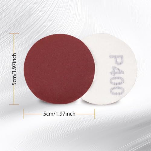 SPEEDWOX 100PCS 2" 400 Grit Sanding Discs, Hook and Loop No Hole Sandpaper - style: 400 Grit