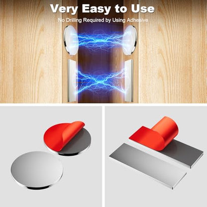 8 Pack Magnetic Cabinet Door Catch (4 Rectangle & 4 Round)