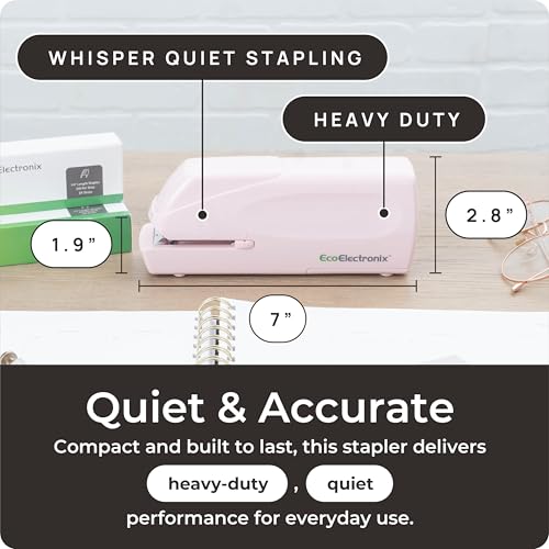 Pink Electric Stapler Pro - Automatic Stapler for Desk or Office Use - color: Pink