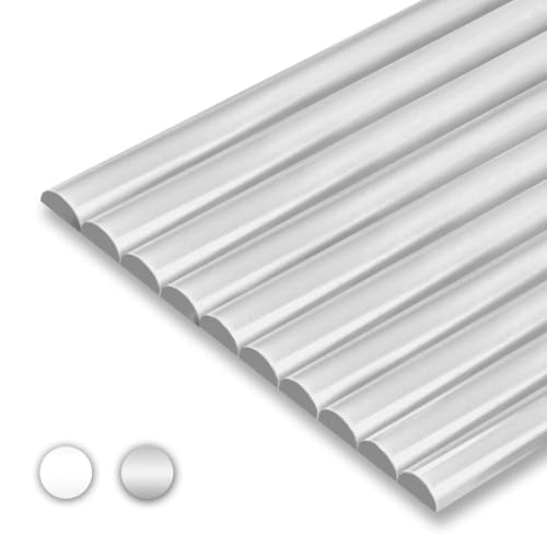 STICKGOO 10-Pack Peel and Stick Trim for Backsplash Tile Edge, 12" Tile Edge Trim Self-Adhesive Liner for Corner Decor in Gray - color: Gray