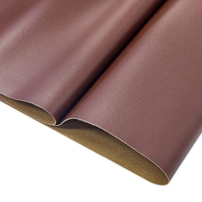 HYANG Smooth Solid Color SaddleBrown Faux Leather Sheets 1 Rolls 12"X53" (30cmX135cm),Faux Leather is Great for, Bows,Earrings Handmade DIY Craft Projects Making - color: Saddlebrown
