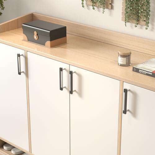 Rergy 25 Pack 3-3/4 Inch Black and Brushed Nickel Cabinet Pulls - color: Black&Brushed Nickel, size: 3-3/4 Inch Hole Center