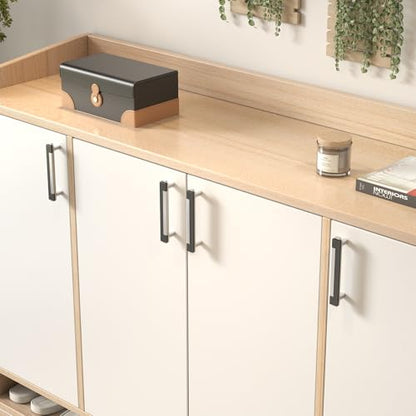 Rergy 25 Pack 3-3/4 Inch Black and Brushed Nickel Cabinet Pulls - color: Black&Brushed Nickel, size: 3-3/4 Inch Hole Center