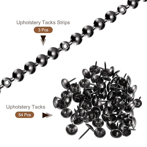 uxcell 3Pcs Upholstery Tacks Strips Nail Trims 1Meter 11mm Gray - color: Gray