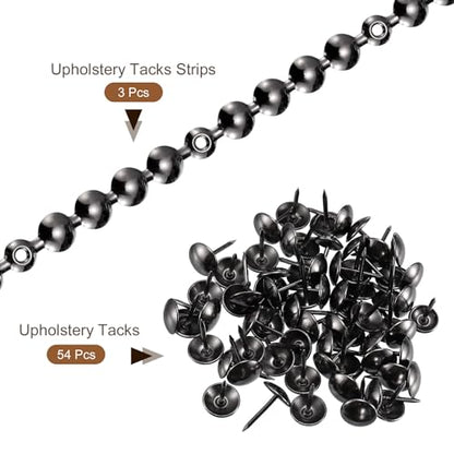 uxcell 3Pcs Upholstery Tacks Strips Nail Trims 1Meter 11mm Gray - color: Gray