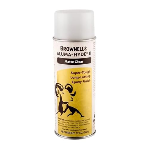 Brownells Aluma-Hyde II Epoxy Based Firearm Finish Spray Coating Protection Paint, Aerosol Can, 12 oz. (340g) Matte Clear - color: Matte Clear
