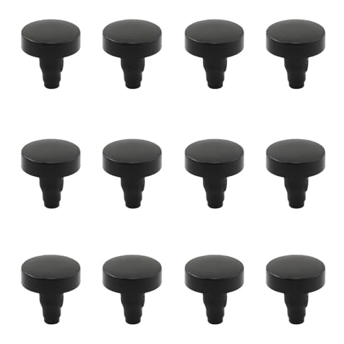 HJGarden 40PCS PE Curved Adjustable Foot Furniture Leg Fitting 0.59x0.63x0.23inch Suitable for Desk Tea Table Shelf Cabinet Instrument Equipment Leveling Foot Black