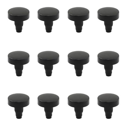 HJGarden 40PCS PE Curved Adjustable Foot Furniture Leg Fitting 0.59x0.63x0.23inch Suitable for Desk Tea Table Shelf Cabinet Instrument Equipment Leveling Foot Black