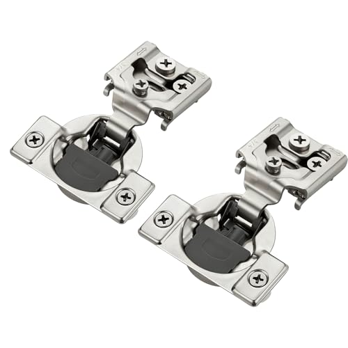 Satin Nickel Soft Close Cabinet Hinges,3/4 Inch Overlay,60 Pack (30 Pairs) - size: 3/4 inch Overlay