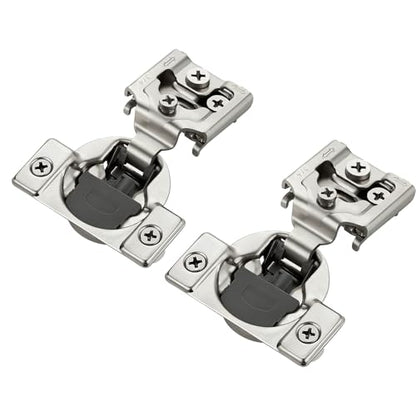 Satin Nickel Soft Close Cabinet Hinges,3/4 Inch Overlay,60 Pack (30 Pairs) - size: 3/4 inch Overlay