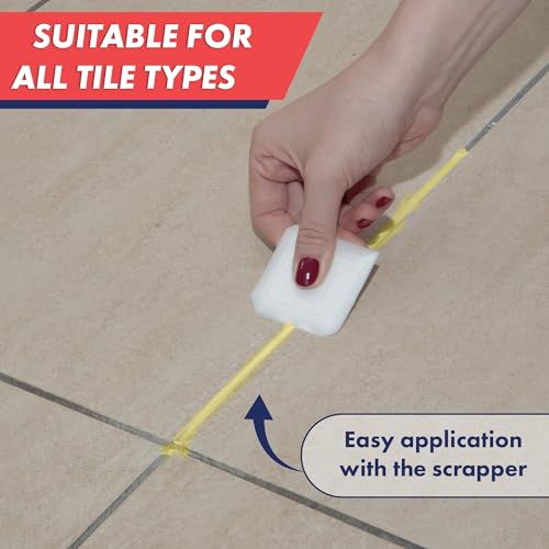 ZippySolve Tile Grout Repair Kit, Refresh Tile, Grout Sealer (8.8oz, Cream) - color: Cream