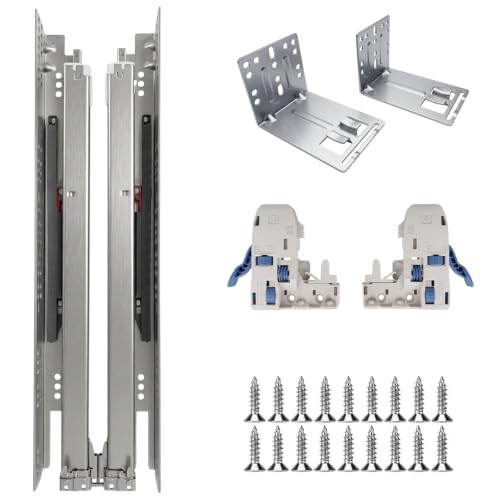 1 Pair 12 Inch (305mm) Undermount Soft Close Drawer Slides - size: 12 Inch-1 Set