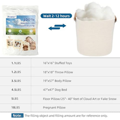 5lb Soft Polyfill Stuffing, Fluffy Pillow Stuffing for Couch Cushion,Pillow