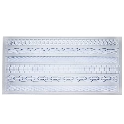 FUNSHOWCASE Chains Mold for Polyclay Air Dry Clay Plaster, 4719, 6 Trimmings #4719 - color: 6 Trimmings #4719