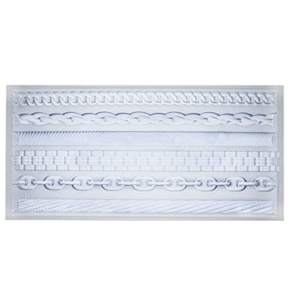 FUNSHOWCASE Chains Mold for Polyclay Air Dry Clay Plaster, 4719, 6 Trimmings #4719 - color: 6 Trimmings #4719