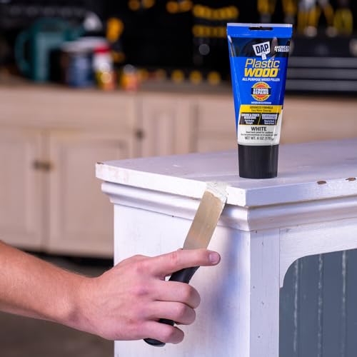 DAP Plastic Wood All Purpose Latex Wood Filler, White, 6 Oz - Packaging may vary