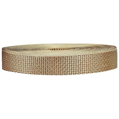 Strapworks Lightweight Polypropylene Webbing - Poly Strapping for Outdoor DIY Gear Repair, Pet Collars, Crafts – 3/4 Inch by 10, 25, or 50 Yards, Over 20 Colors - color: Khaki, size: 3/4" x 50 yard