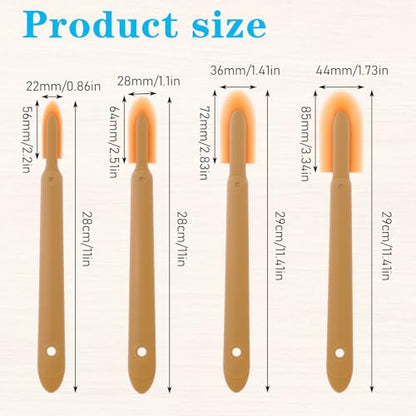 4PCS Multi Size Flexible Silicone Caulking Spatula Set