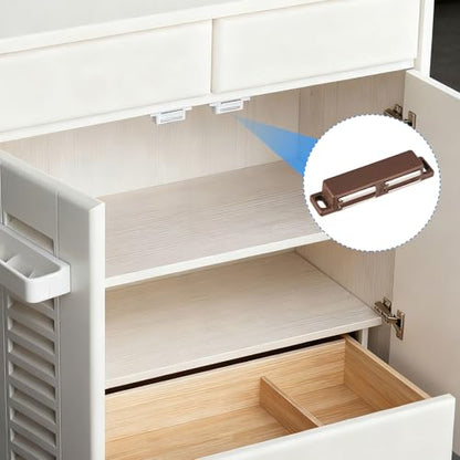 uxcell Double Magnetic Catch Latch In Closures PP Brown for Cabinet Door Shutter