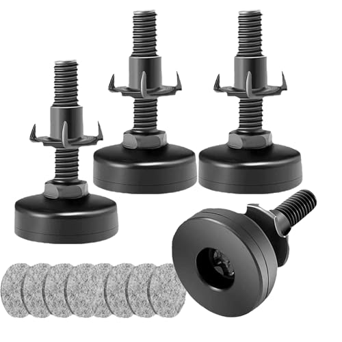 4 Pcs 3/8"-16 Adjustable Thread Furniture Feet Levelers