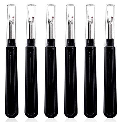 Seam Ripper, 6PCS Seam Rippers for Sewing, Black Stitch Remover Tool - color: Black