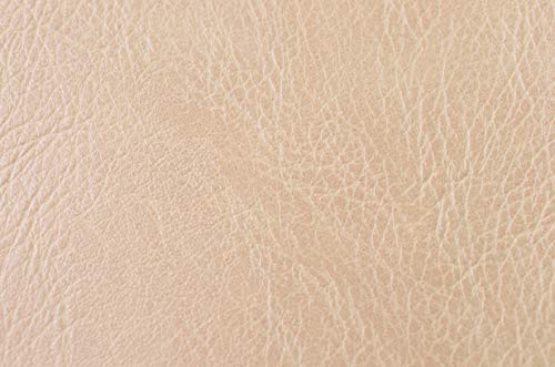 Wento Thick Faux Leather Fabric Soft Skin Grain PU Leather for Furniture Cover Reupholster Sofa Chairs Cushions Vinyl Upholstery (1 Yard, Beige) - color: Beige, size: 1 Yard (54" x 36")