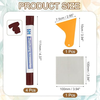 uxcell 4Pcs Wood Filler Sticks,Wood Repair Kit,Deep Brown - color: Deep Brown