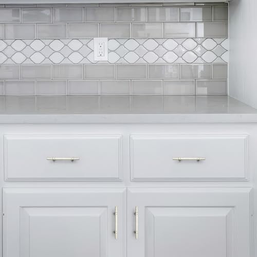 HOME EDIT 25 Pack 3-1/2 inch Brushed Nickel Cabinet Handles, Kitchen Cabinet Handles Drawer Pulls Zinc Alloy Square Bar Kitchen Pulls - color: Brushed Nickel, size: 3-1/2 Inch Hole Center