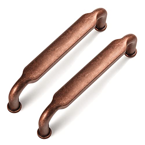 Goo-Ki 6 Pack 3-3/4 Inch （96mm） Hole Center Cabinet Pulls Antique Copper Zinc Alloy Kitchen Drawer Pulls Drawer Handles 4.2 Inch Length 2202-AC-96 - color: Antique Copper, size: 3-3/4 Inch Hole Centers