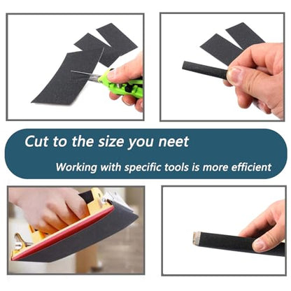 30Pcs 9 x 3.6 Inchs 220 Grit Wet and Dry Handmade Universal Sanding Sheets, Suitable for Woodworking Furniture/Automobiles/Metal/Lacquer Polishing Sandpaper - style: 220 Grit