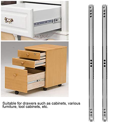 Bidirectional Drawer Slides 2-Pack Cold Rolled Steel 342mm Extension Rail