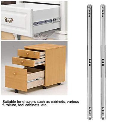 Bidirectional Drawer Slides 2-Pack Cold Rolled Steel 342mm Extension Rail