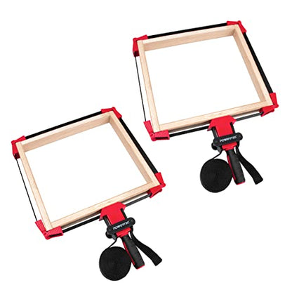POWERTEC 2PK Strap Clamps for Woodworking – Quick Release Band Clamps with Ergonomic Handle, Adjustable Picture Frame Clamp, 13 ft Strap Belt Clamps for Cabinets and Drawers (71122-P2) - style: 2 Pack