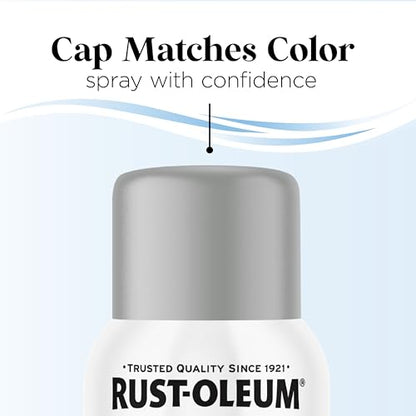 Rust-Oleum Low Odor Premium Spray Paint, Matte Dolphin Gray - color: Dolphin Gray, size: 11 Ounce (Pack of 6)