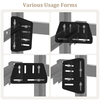 2Pcs Heavy Duty Bed Frame Adapter/Connector Plate for Headboard,Bed Frame Brackets Adapter for Headboard