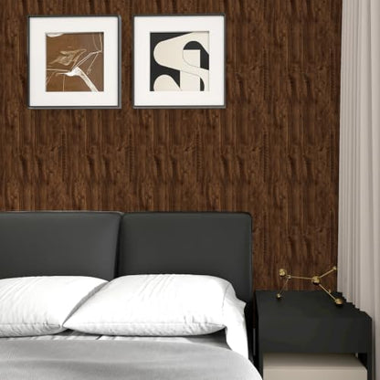 Wood Grain Contact Paper 15.7" x 236" Peel and Stick Wallpaper Brown - color: Brown, size: 15.7" x 236"