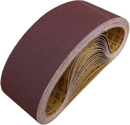 20 Pack 3 x 21 Inch Sanding Belts, 150 Grit - size: 150 Grit