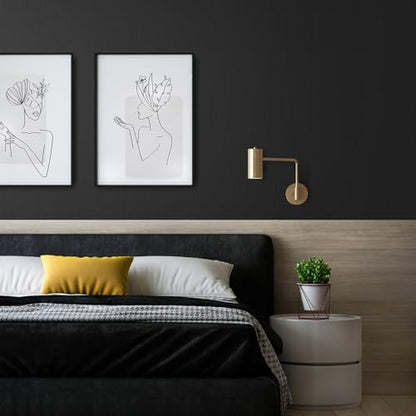 Rugreat Matte Black Peel and Stick Wallpaper Solid Modern 236inL 15.7inW - color: Black, size: 15.7" x 236"