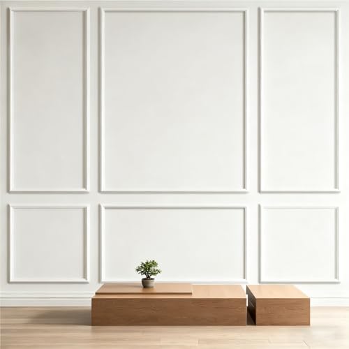 Accent Peel and Stick Wall Molding Kit Frame Pre Cut Moulding Panels - size: 50"x40"x20"