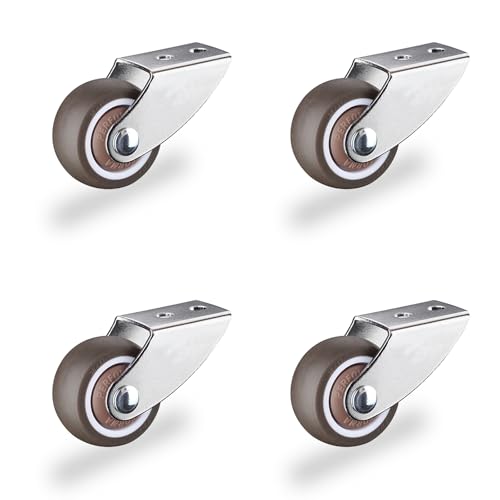1.5" Rigid Caster Wheels Set of 4, Small Door/Gate Support Wheel,Anti-Sag - size: 1.5inch